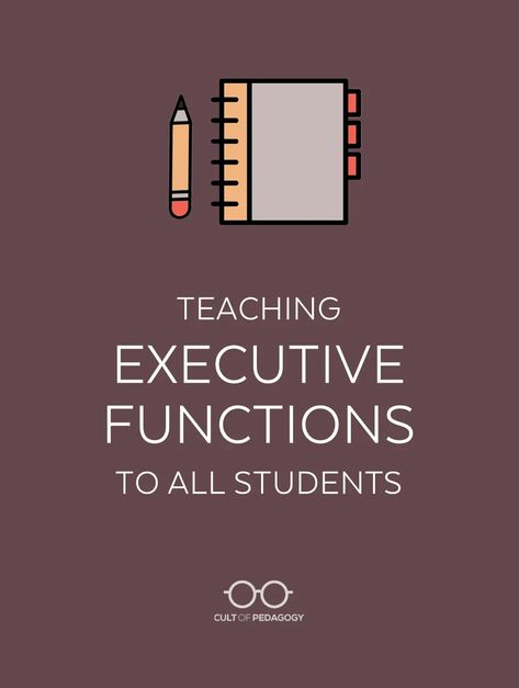 All students can benefit from learning and practicing executive functions. This 5-step system makes it possible without taking time away from class. | Cult of Pedagogy Brain Breaks Elementary, Teaching Executive Functioning, Executive Functions, Cult Of Pedagogy, Teaching Secondary, Responsive Classroom, Elementary Learning, Executive Functioning Skills, Effective Study Tips