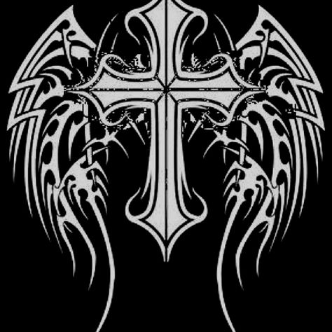 Affliction Cross Design, Y2k Cross Design Drawing, Y2k Wings Drawing, Easy Shirt Designs To Draw, Cross Shirt Designs, Cross Y2k Tattoo, Affliction Design Png, Cybersigil Cross, Cool Cross Designs