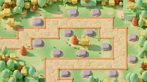 3D Game Map for Tower Defense by Taufik dwi for Kotte Studio on Dribbble Tower Defense Game Design, Tower Defense Game, Game Map Design, Game Map, Graphics Game, Map Games, 3d Games, Tower Defense, Game Concept Art