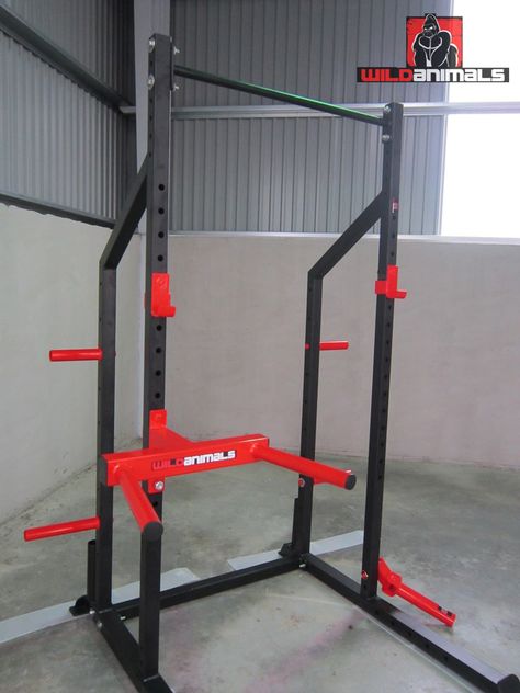 Small Gym Ideas, Body Building Exercises, Outdoor Home Gym, Crossfit Home Gym, Homemade Gym Equipment, Home Made Gym, Half Rack, Home Gym Garage, Diy Home Gym