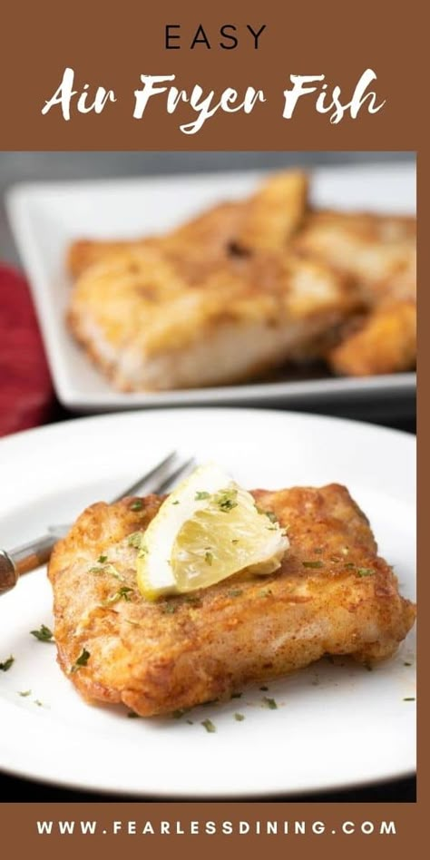 This easy air fryer cod recipe is crispy on the outside and moist on the inside. Seasoned in a flavorful coating, this air fryer fish recipe is naturally gluten free, egg-free, and dairy-free. Low calorie and low fat, this makes a great healthy dinner. Air Fryer Cod Recipe, Air Fryer Cod, Air Fried Fish, Air Fryer Fish Recipes, Cod Fish Recipes, Cod Recipe, Air Fryer Fish, Baking Powder Uses, Air Fried Food