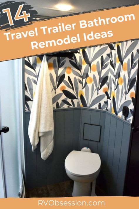 I love these travel trailer bathroom remodel ideas, and since I’m looking for my own RV bathroom renovation inspiration, I thought I would share them all with you here! Check out these gorgeous photos (and how to recreate them yourself!) as you plan your travel trailer bathroom remodel. #rvobsession #traveltrailers #rvbathroom #rvrenovation Airstream Wallpaper, Travel Trailer Bathroom Remodel, Trailer Bathroom Remodel, Rv Bathroom Renovation, Travel Trailer Bathroom, Trailer Bathroom, Airstream Bathroom, Camper Bathroom, Ikea Inspiration