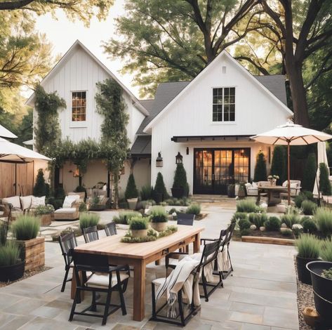 Which backyard space is your favorite?🤩 Picture 1, 2, 3, or 4? In think mine is #1 💗 Created with AI by @mybesthomefinds #patio #backyard #farmhouse #home #patiodecor #homeinspiration #homedecor #homedesign #homedecoration #yard #yardsale #minimalist #farmdecor Houses With Patios, Outdoor Patio Modern Farmhouse, Front Porch Inspiration Farmhouse, Farmhouse Modern Front Porch, Courtyard Backyard Ideas, Front House Exterior, French Country Backyard, Modern Farmhouse Landscape, Home Backyard Ideas