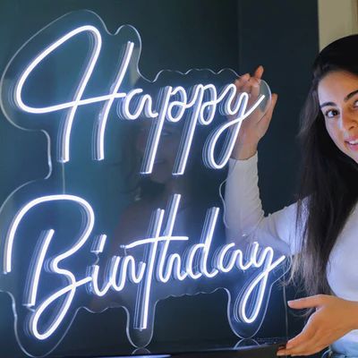 Aha Birthday Neon LED Light Signs for Sale Happy Birthday Light Up Sign, Led Light Signs, Happy Birthday Neon, Cheap Neon Signs, Birthday Lights, I Love You Signs, Neon Birthday, Neon Quotes, Neon Wall Art