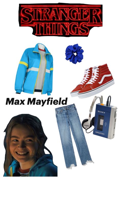 Max Mayfield Costume, Stranger Things Max Mayfield, Max Costume, Stranger Things Costume, Stranger Things Halloween, Stranger Things Max, Max Mayfield, Sony Walkman, Halloween Costume Ideas