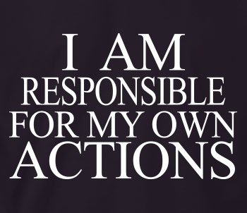 I am responsible for myself and for my actions.  I am in charge of my mind, my thoughts, and my life.  #WFS #NewLifeProgram #Statement13 #WomenForSobriety  #RevisedProgramBooklet  #Kindle I Am Responsible, I Am Responsible For My Own Actions, Maybe I Am The Problem, I Am The Author Of My Life Quotes, Happy With My Life, Action Quotes, Contemporary Romance Books, I Am Statements, Inspirational Quotes Pictures