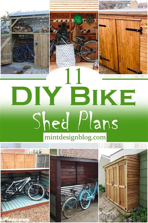 11 DIY Bike Shed Plans For Storage Outside Bike Storage, Diy Bike Shed, Outdoor Bicycle Storage, Motorbike Shed, Garden Bike Storage, Bicycle Storage Shed, Smoker Plans, Diy Smoker, Outdoor Bike Storage