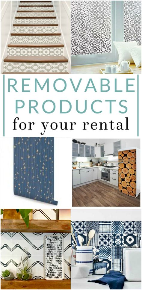 8 Removable Products for your Rental - Cute Apartment Decor - The Crazy Craft Lady Diy Home Decor For Apartments Renting, Renters Diy, Renter Friendly Decorating, Cute Apartment Decor, Rental Home Decor, Renters Decorating, Rental Kitchen, Cute Apartment, Trendy Apartment