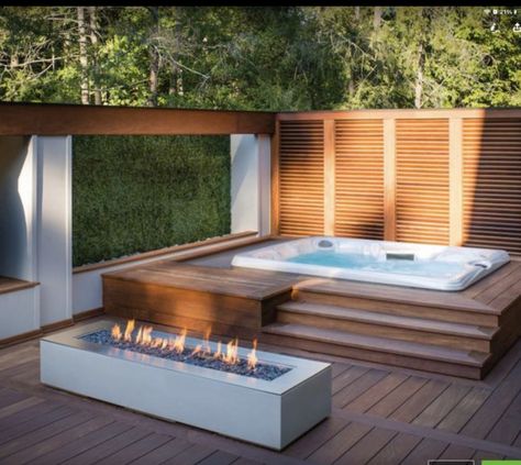 Whirpool Outdoor, Hot Tub Landscaping, Hot Tub Patio, Hot Tub Deck, Hot Tub Backyard, Hot Tub Garden, Rooftop Terrace Design, Rooftop Design, Jacuzzi Outdoor