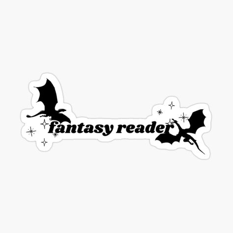 Get my art printed on awesome products. Support me at Redbubble #RBandME: https://www.redbubble.com/i/sticker/fantasy-reader-dragon-sticker-by-babygcreative/160466554.EJUG5?asc=u Dragon Stickers Printable, Fantasy Book Stickers, Stickers Book Aesthetic, Cute Book Icon, Readers Stickers, Books Stickers Aesthetic, Bookish Stickers Printable, Sticker Ideas Aesthetic, Booktok Stickers