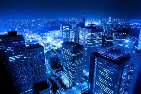 Tokyo Blue Tokyo, Tokyo Night, Blue City, Cinematic Photography, Most Beautiful Cities, Grand Tour, Night City, Nagoya, Yokohama