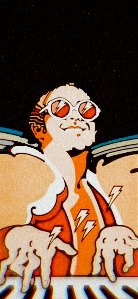 Elton John Aesthetic Wallpaper, Rocketman Wallpaper, Elton John Wallpaper, Elton John Art, Retro Vintage Wallpaper, Rocketman Movie, Movie Wallpapers, Drawing Inspo, Retro Wallpaper