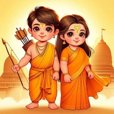 Ram Whatsapp Dp, Prabhu Ram, Pencil Sketches Easy, Mixing Paint Colors, Rama Image, Baby Print Art, Fabric Painting Techniques, Jay Shree Ram, Easy Cartoon Drawings