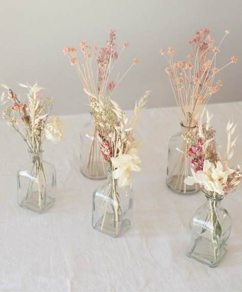 Dusty Pink Flower Centerpiece, Small Feather Centerpieces Simple, Low Pampas Grass Centerpiece, Table Decorations Bridal Shower Decor, Boho Baby Shower Table Decor, Christening Table Decor, First Birthday Table Decorations, Boho Table Decorations, Boho Baby Shower Centerpieces