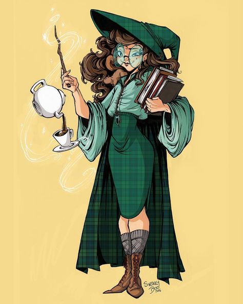 Miss Loreli Teapot Wizard School teacher. #illustration #sweeneyboo #wizard #witch #comics #montreal #inking #digitalart by sweeney_boo Magic Teacher Character Design, Teacher Character Design, Wizard Illustration, Sweeney Boo, Teacher Illustration, Female Wizard, Witch School, Witch Characters, Wizard School