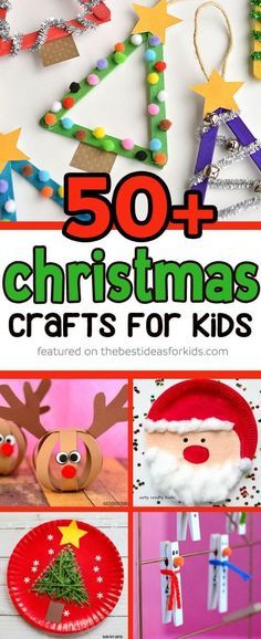 Santa Crafts, 50 Christmas, Preschool Christmas, Easy Christmas Crafts, Christmas Crafts For Kids, Winter Crafts, Christmas Activities, Xmas Crafts, Ideas Christmas