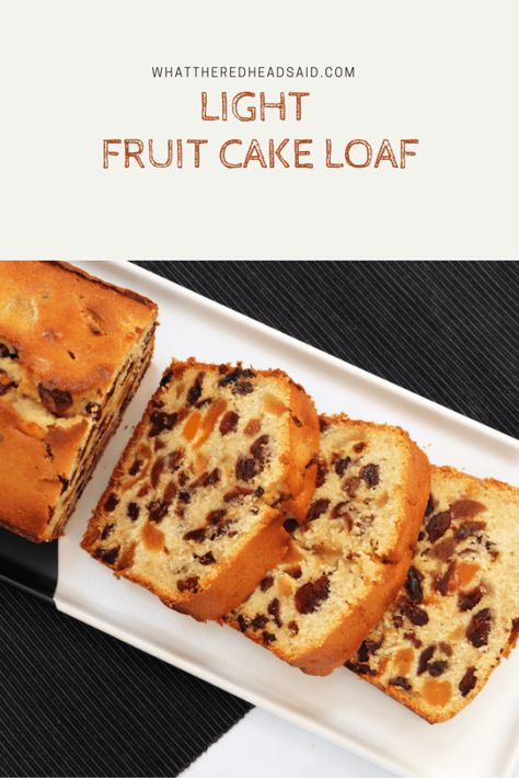 Our Light Fruit Cake Loaf Recipe Recipe - What the Redhead said Dried Fruit Cake Recipe, Light Fruit Cake Recipe, Fruit Cake Loaf, Fruit Loaf Recipe, Fruit Cake Recipe Easy, Light Fruit Cake, Fruit Loaf, Fruit Cake Recipe Christmas, Cake Loaf