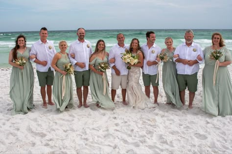 Groomsmen Attire Beach Wedding Shorts, Groom Style Beach Wedding, Men Beach Wedding Attire Shorts Casual Grooms, Beach Wedding Groomsmen Attire Casual, Hawaii Wedding Party Attire, Beach Wedding Wedding Party, Groomsman Beach Wedding Attire, Beach Bridal Party Attire, Grooms Beach Wedding Attire