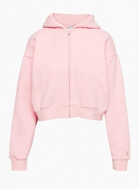 Tna Cozy Fleece Boyfriend Boxy Zip Hoodie - Gd Poetic Pink Pink Cropped Hoodie, Boyfriend Hoodie, Cropped Zip Up, Pink Things, Pretty Top, Sweaters Hoodies, Cozy Chic, Parka Jacket, Staple Pieces