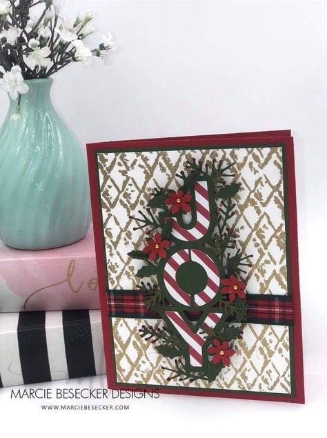 Spellbinders Christmas Cards, Joy Christmas Card, Stitched Cards, Diy Holiday Cards, Memories Box, Joy Cards, Card Inspo, Stitching Cards, Joy Christmas