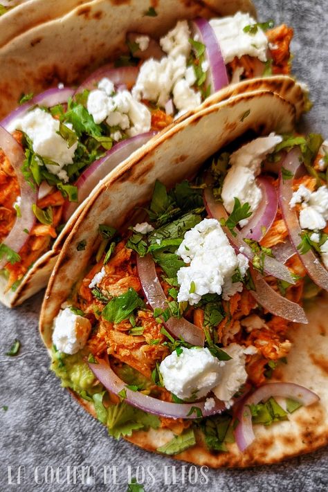 La Cocina de los Elfos: Tacos de Pollo Tinga Pollo Asado Tacos, Family Lunch, Healthy Breakfast Recipes Easy, World Recipes, Breakfast Recipes Easy, Healthy Breakfast Recipes, Mexican Food Recipes, Healthy Breakfast, Breakfast Recipes