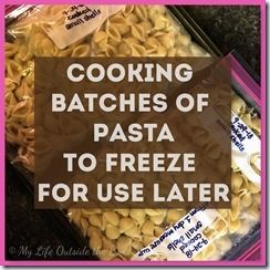 #BatchCooking and freezing #Pasta Freeze Pasta, Freezing Pasta, Freezing Cooked Pasta, Frozen Pasta, Cooking Pasta, Meal Kits, Cooked Pasta, Meal Kit, Fresh Pasta