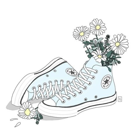 Converse Drawing Sketch, Drawing On Converse, Converse Drawing, Drawing Sketch, Drawing Ideas, Converse, Illustration Art, Sketch, Sneakers