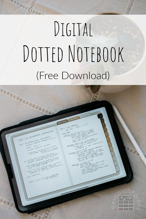 digital dotted notebook Goodnotes Free Journal Template, A5 Journal Ideas, Free Digital Notebook Template, Note Taking Notebooks, Digital Notebook Free, Digital Bullet Journal Template, Free Digital Journal, Free Digital Notebook, Busy Mom Planner