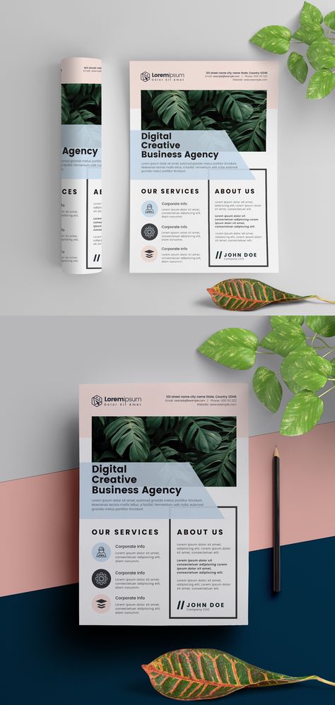 Corporate Business Flyer Layout Design Elements. - Do Not Match You can view the similar template here https://creativemarket.com/Cristal_P/collections - FEATURES. - 300 DPI Print Ready! - CMYK Color mode - Fully Editable and Layered - High Resolution - Use google fonts - Adobe Illustrator Ai and Eps Format File Included - Adobe Photoshop PSD Format File Included - Everything pretty straight forward - A4 Paper Size 8.27×11.69 inc or 210 × 297 mm - Use 0.25 Bleed - Font Link included in the main file - Note: Photos and mock-up used in the preview are not included, they are only for Preview and illustration purpose... - IF YOU LIKE IT THEN PLEASE DO NOT FORGET TO RATE WITH 5 STAR | Minimal Flyer | Cristal Pioneer Flyer Layout Design, A4 Paper Size, Flyer Layout, Google Fonts, Straight Forward, Corporate Business, A4 Paper, Cmyk Color, Business Flyer