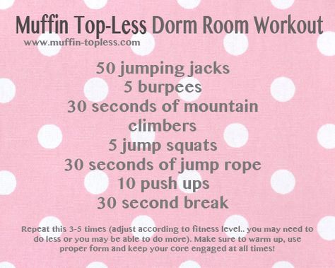 Dorm Workout, Dorm Room Workout, Room Workout, Freshman 15, Study Break, Fitness Video, Outfit Yoga, Cardio Training, Toning Workouts