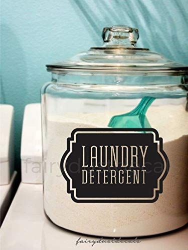 Farmhouse Kitchen Canisters, Laundry Organizer, Liquid Laundry Soap, Laundry Shelves, Powder Soap, Pantry Room, Laundry Powder, Dream Laundry Room, Powder Detergent