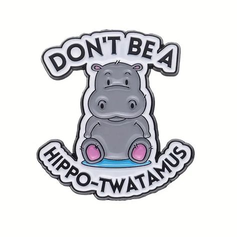 "don't A Hippo twatamus" Badges Cute Cartoon Brooch Clothes - Temu Cute Brooch, Mickey Mouse Pins, Cute Hippo, Backpack Accessories, Lady And The Tramp, Cat Brooch, Metal Accessories, Hippopotamus, Mickey Minnie Mouse