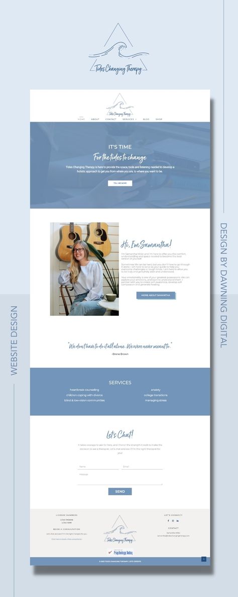 Website Blue Design, Teal Website Design Inspiration, Website Article Design, Modern Website Design Color Palettes, Blue Website Design Inspiration, Therapist Website Design Inspiration, Behance Template, Creative Newsletter Design, Website Design Color Palettes