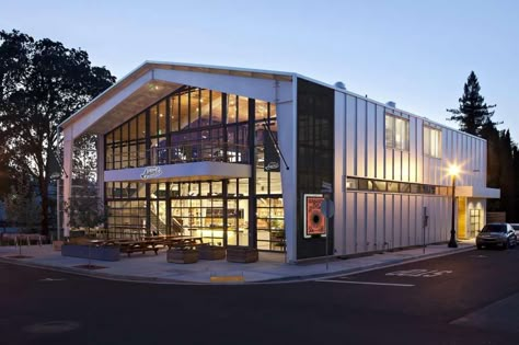 Michelin-starred SingleThread team is opening a meat-free restaurant in Healdsburg Shed Architecture, Pre Engineered Metal Buildings, Metal Shop Building, Metal Building Designs, Steel Building Homes, Warehouse Design, Shop Buildings, Design Blogs, Building A Shed