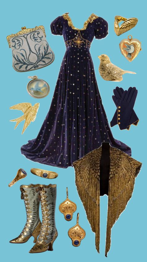 #wizard #vintagefashion #wizardcore #whimsical #witch Fashion Wizardry, Wizard Moodboard, Whimsical Wizard Aesthetic, Wizarding Fashion, Witch Princess, Wizarding World Fashion Aesthetic, Wizard Outfit Female, Wizard Core Outfit, Sun Themed Outfits