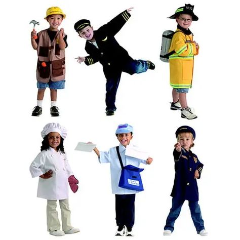 Dress Up - Costumes School Disco, Career Costumes, Dress Up Ideas, Dress Up Clothes, Welcome To School, Life Skills Activities, Community Helper, Physical Education Games, Diy Jar Crafts