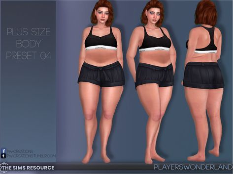 The Sims Resource - Plus Size Body Preset 04 Sims 4 Cc Body Shape Plus Size, Sims 4 Big Body Presets, Fat Sims 4 Cc, Sims 4 Cc Plus Size Body Presets, Body Sims 4 Preset, Sims 4 Curvy Body Preset, Sims 4 Plus Size Cc, Sims 4 Chubby Body Presets, Sims 4 Fat Body Presets