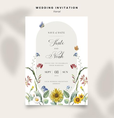 Wedding invitation boho