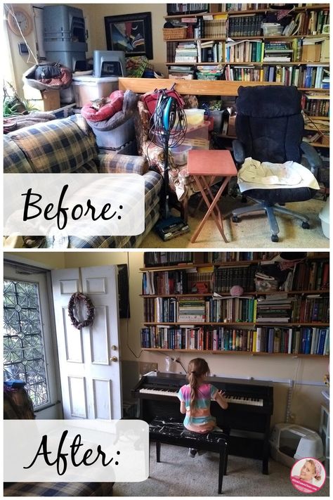 Before And After Home Cleaning, Organize Before And After, Clean House Before And After, Hoarder Before And After, Dana White Decluttering, Visual Clutter Before And After, Clutter Before And After, Clean Room Before And After, Organizing Before And After