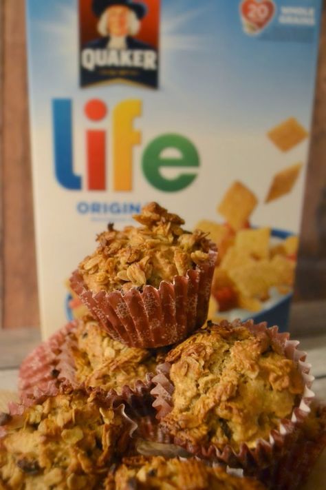 Cereal Recipes Desserts, Cereal Recipes Snacks, Cereal Muffins, Apple Muffin Recipe, Muffins For Kids, Healthy Muffins For Kids, Apple Muffin, Life Cereal, Cereal Breakfast