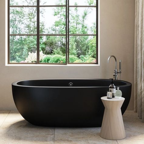 8 Best Bathtubs To Buy For Your Bathroom | The Family Handyman Cement Bathtub, Cement Sink, Concrete Bathtub, Deep Tub, Best Bathtubs, Soaker Tub, Concrete Stone, Contemporary Crafts, Bath Tub