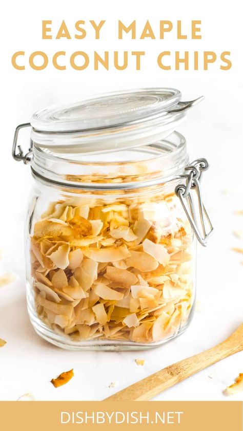 Coconut Chips Recipe, Healthy Spring Recipes, Toasted Coconut Chips, Salty Sweet Snacks, Chips Snacks, Breakfast Appetizers, Egg Free Recipes, Healthy Vegan Snacks, Bread Breakfast