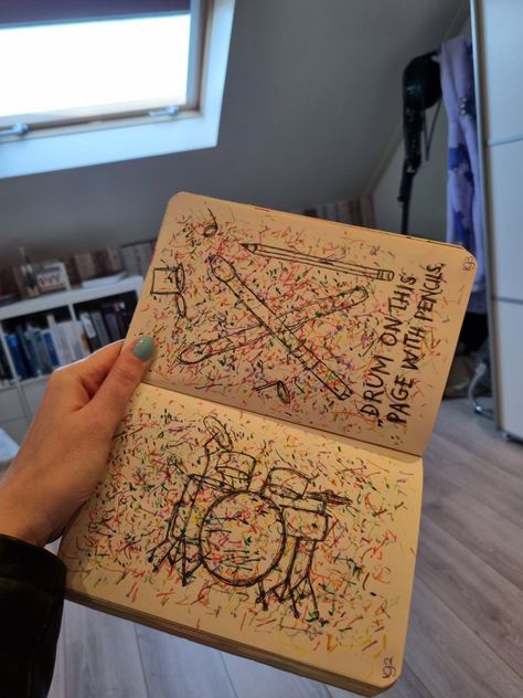 Rock This Journal, Wreck This Journal In Color Ideas, Destroy This Journal, Wreck This Journal Diy, Diy Wreck This Journal, Wreck This Journal Pages, Wreck This Journal Ideas Pages, Wreck This Journal Ideas, Wreck It Journal