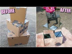 Diy Mirrored Furniture, Mirrored Table, Table Pedestal, Diy Decoracion, Home Decor Idea, Diy Apartment Decor, Diy Dollar Tree Decor, Dollar Tree Decor, Z Gallerie