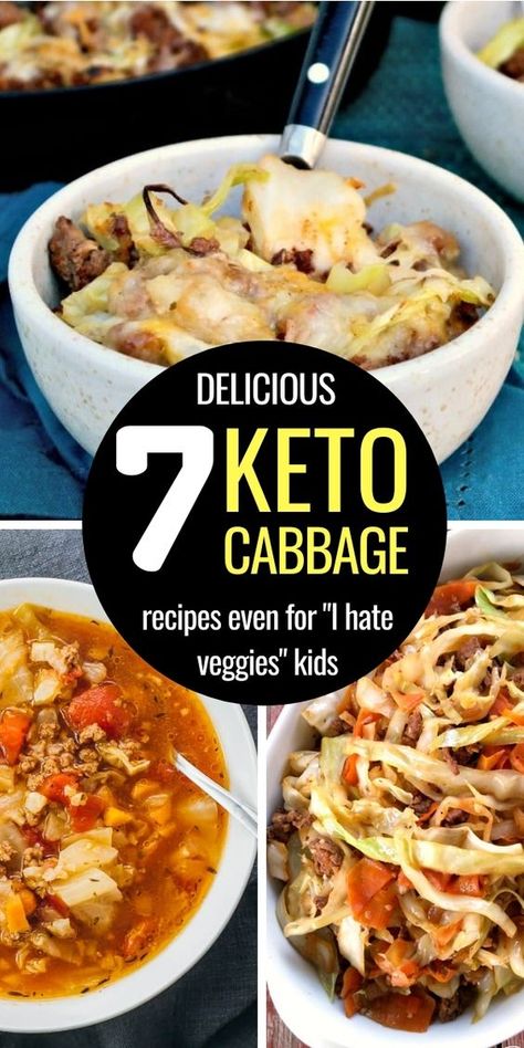 Looking for some delicious keto cabbage recipes to eat your greens on the ketogenic diet? Look no further, these low carb cabbage recipes are what you need. Keto Cabbage Recipes, Sausage Keto, Keto Cabbage Recipe, Cabbage Beef, Cabbage Chicken, Cabbage Lasagna, Cabbage Skillet, Keto Cabbage, Ketone Recipes