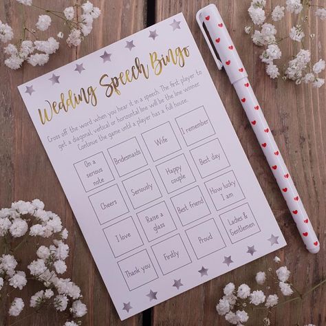 Bride Aisle, Party Jokes, Wedding Advice Cards, Hen Party Games, Mum To Be, Kids Favors, Baby Bingo, Wedding Activities, Wedding Speech