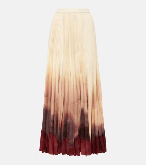 Sif pleated ombré maxi skirt in multicoloured - Altuzarra | Mytheresa Maxi Skirt Spring, Ombre Skirt, Spring Knits, Invisible Zipper, Color Names, Tie Dye Skirt, Long Skirt, Designing Women, Maxi Skirt