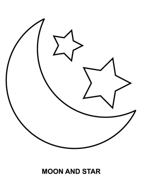 Stars Coloring Pages - Best Coloring Pages For Kids Stars Template, Moon Coloring Pages, Moon Crafts, Star Coloring Pages, Star Template, Ramadan Crafts, Sun Moon Stars, Ramadan Decorations, Moon And Stars