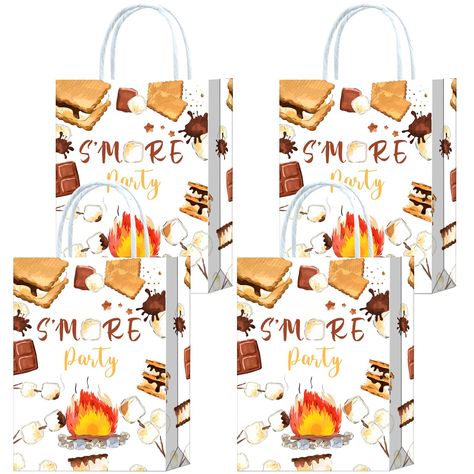 PRICES MAY VARY. S'mores Fun Goodie Bags content:you will get 16 pieces of S'mores Bonfire paper Gift bags with handles,each Campfire Snacks bag is 8.3 x 5.9 x 3.1 inches/21 x 15 x 8 cm,a suitable size to store S'more theme toys, snacks, gifts, small accessories and more Smores Party Treat Bags have a wide applications, Christmas s'more season, S'mores Bonfire Decor Party Bags could be used as goody bags,favor bags,candy bags,wrapping gifts bags, for kids birthday party,baby shower,, kids activi S’mores Party Decorations, Smores Christmas Gift, Smores Gift Basket, Smores Party Favors, Bonfire Decor, Bonfire Birthday Party, Camping Party Favors, Camping Party Decorations, Campfire Snacks