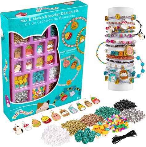 This pack will me perfect to keep my daugter and friends entertained while they are hanging out. they will love the squishmallow charms. Squish Squad, Fashion Angels, Rose Gold Beads, Bracelets Design, Diy Bracelet Designs, Bracelet Kits, Jewelry Making Kit, Crafty Kids, Bracelet Design